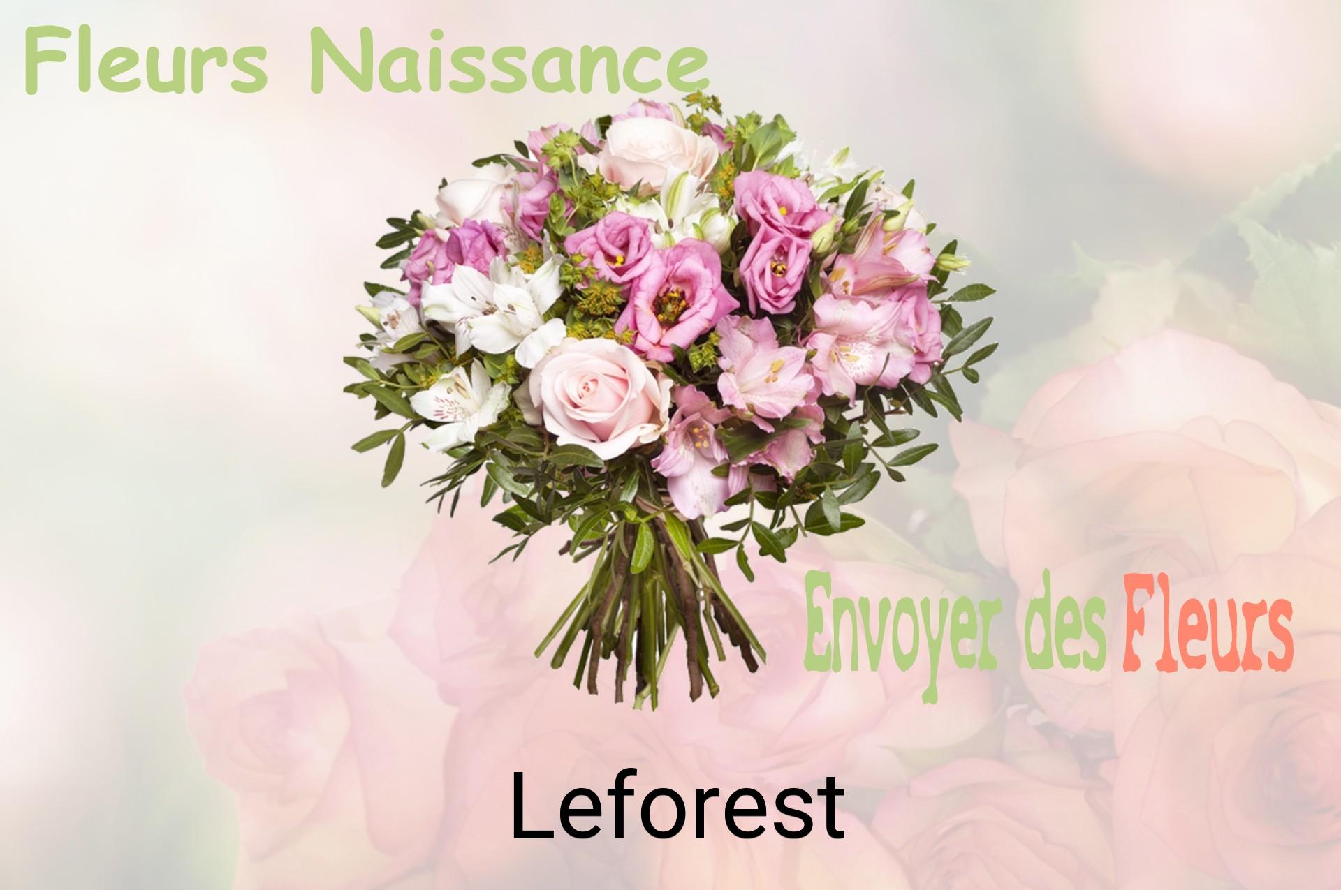 Bouquet de fleurs de naissance livré à Leforest